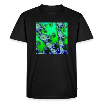 Blue Green Kati - Men's Premium Organic T-Shirt - black - Front - Nico (187cm)