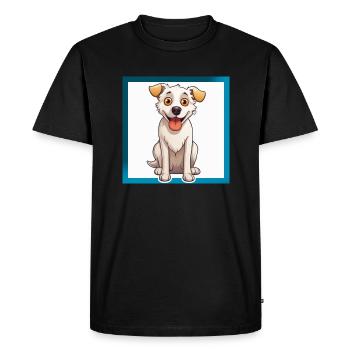 Chien de dessin animé 5 - T-shirt Premium bio Homme - noir - Devant - Nico (187cm)