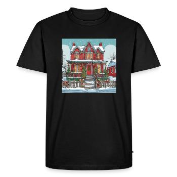 Noël de la Maison Rouge - T-shirt Premium bio Homme - noir - Devant - Nico (187cm)