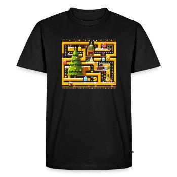 jeu d’arcade Noël - T-shirt Premium bio Homme - noir - Devant - Nico (187cm)