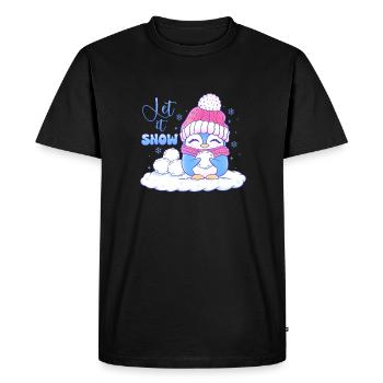 Let It Snow - Men's Premium Organic T-Shirt - black - Front - Nico (187cm)