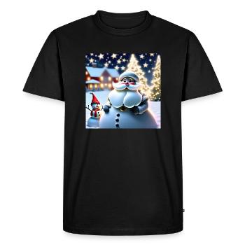 Joyeux Noel #5 - T-shirt Premium bio Homme - noir - Devant - Nico (187cm)