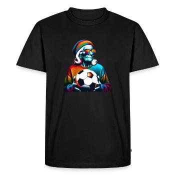 Vieille dame de football prête pour le jour du match ! - T-shirt Premium bio Homme - noir - Devant - Nico (187cm)