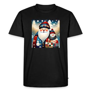 Merry Christmas #16 - T-shirt Premium bio Homme - noir - Devant - Nico (187cm)