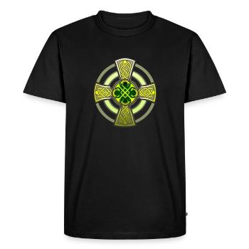 Croix celte - T-shirt Premium bio Homme - noir - Devant - Nico (187cm)