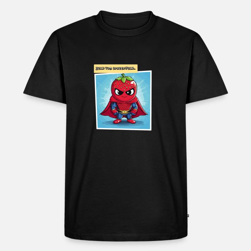 Held vom Erbeerfeld - Männer Premium Bio T-Shirt - Schwarz