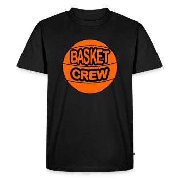 BASKET CREW - Men's Premium Organic T-Shirt - black - Front - Nico (187cm)