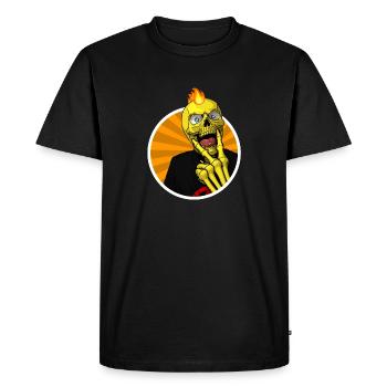 Edgy - Men's Premium Organic T-Shirt - black - Front - Nico (187cm)