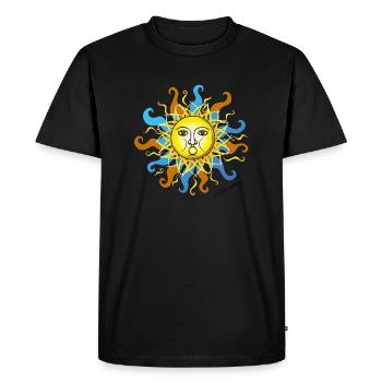 Solstice d’hiver 01 - T-shirt Premium bio Homme - noir - Devant - Nico (187cm)