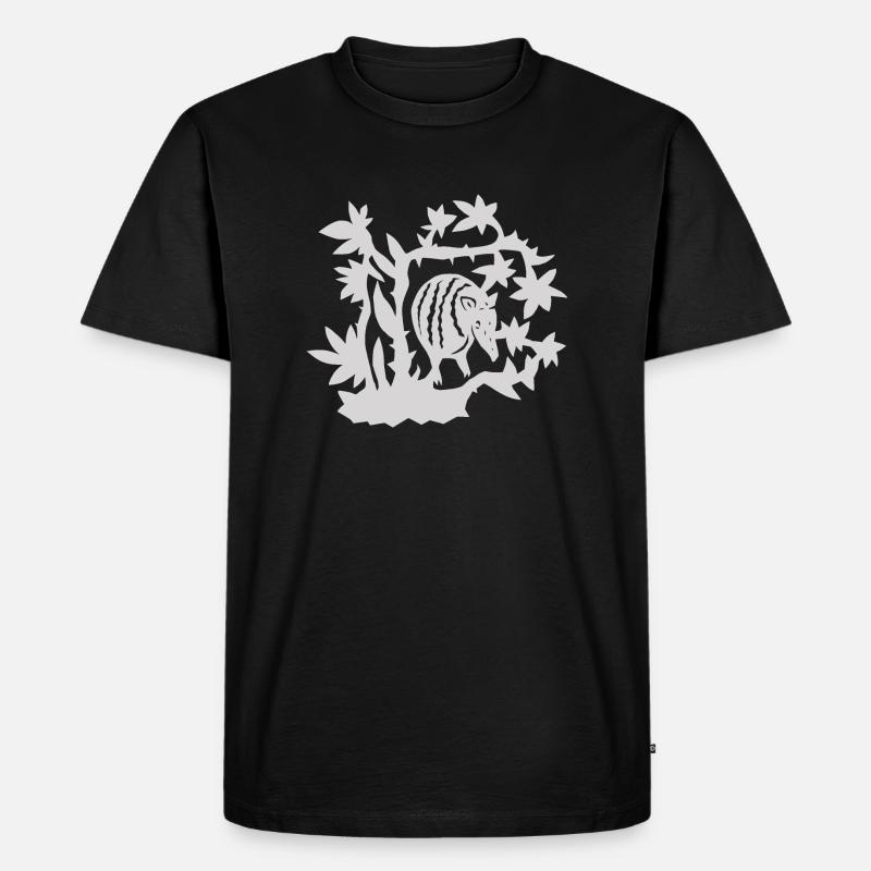 Graues Gürteltier - Männer Premium Bio T-Shirt - Schwarz