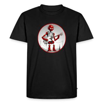 CONNECTÉ À LA MUSIQUE - T-shirt Premium bio Homme - noir - Devant - Nico (187cm)