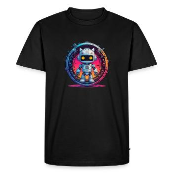 ENGRENAGE & ROBOT - T-shirt Premium bio Homme - noir - Devant - Nico (187cm)