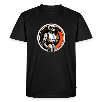 ROBOT AU REPOS - T-shirt Premium bio Homme - noir - Devant - Nico (187cm)