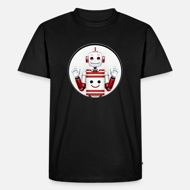 IMMER EIN LÄCHELN - Männer Premium Bio T-Shirt - Schwarz