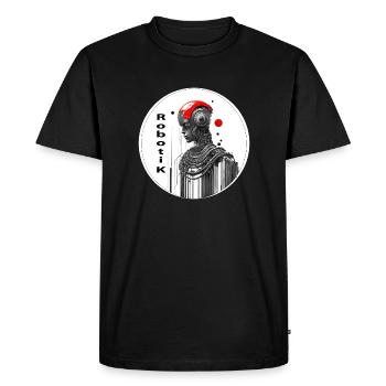 ROBOTIK, FUTURE - Men's Premium Organic T-Shirt - black - Front - Nico (187cm)