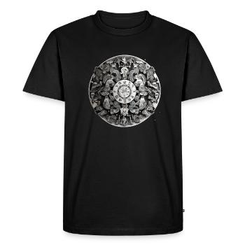Mandala - T-shirt Premium bio Homme - noir - Devant - Nico (187cm)