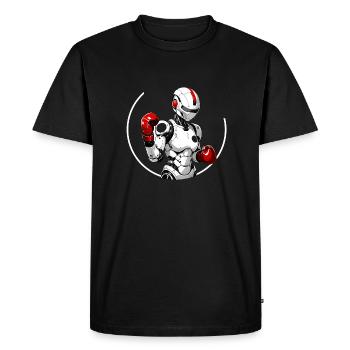 BOXE - T-shirt Premium bio Homme - noir - Devant - Nico (187cm)