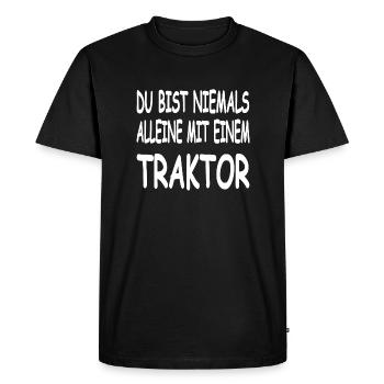 Traktor - Männer Premium Bio T-Shirt - Schwarz - Vorne - Nico (187cm)
