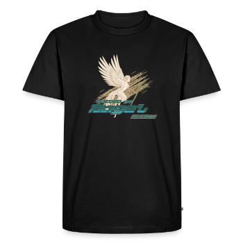 Angelic Divine Messenger Guardian Angel Winged - Men's Premium Organic T-Shirt - black - Front - Nico (187cm)