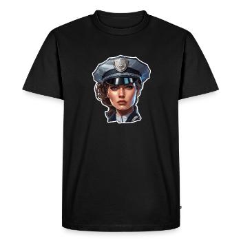 Police / Opérations / Profession / Emploi / Forces d’urgence - T-shirt Premium bio Homme - noir - Devant - Nico (187cm)
