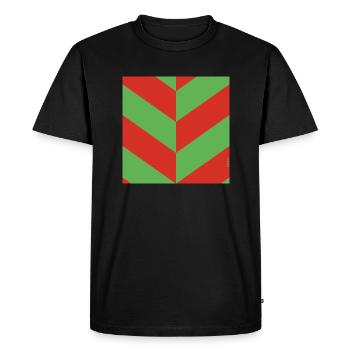 BLOW UP MOVIE: POP ART CUSHION 'DIAGONAL OP ART' - Men's Premium Organic T-Shirt - black - Front - Nico (187cm)