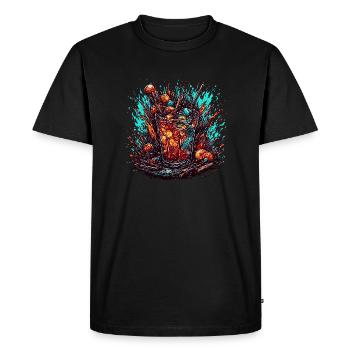 Cocktail / Bar / Mixage / Boisson / Exotique / Club - T-shirt Premium bio Homme - noir - Devant - Nico (187cm)