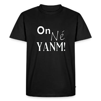 On né yanm! - T-shirt Premium bio Homme - noir - Devant - Nico (187cm)