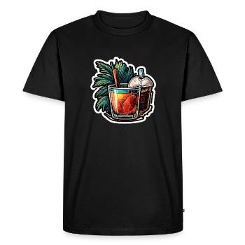 Cocktail / Bar / Mixing / Drink / Exotic / Club - Men's Premium Organic T-Shirt - black - Front - Nico (187cm)