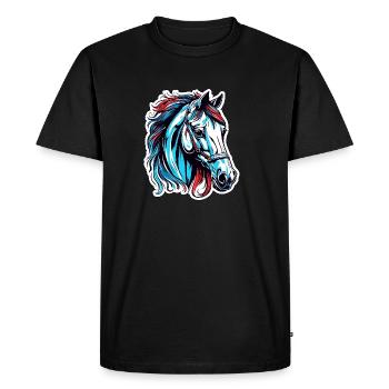 Pony / Horse / Animal / Riding / Mane - Men's Premium Organic T-Shirt - black - Front - Nico (187cm)