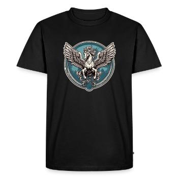 Pegasus / Wings /Greek / Fantasy - Men's Premium Organic T-Shirt - black - Front - Nico (187cm)