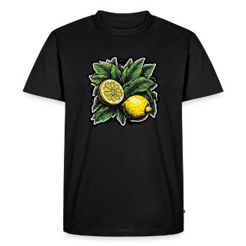 Food / Fruit / Market / Vitamins / Design - Men's Premium Organic T-Shirt - black - Front - Nico (187cm)