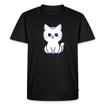 Chat - T-shirt Premium bio Homme - noir - Devant - Nico (187cm)