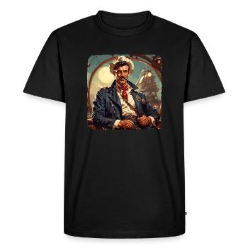 Sailor / Ship's Crew / Deckhand / Anchor - Men's Premium Organic T-Shirt - black - Front - Nico (187cm)