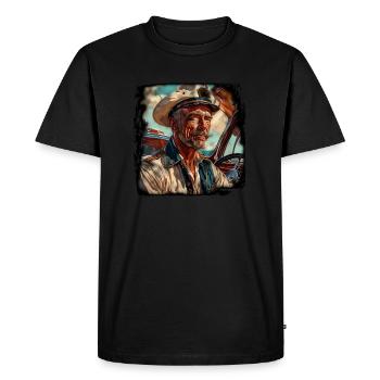 Sailor / Ship's Crew / Deckhand / Anchor - Men's Premium Organic T-Shirt - black - Front - Nico (187cm)