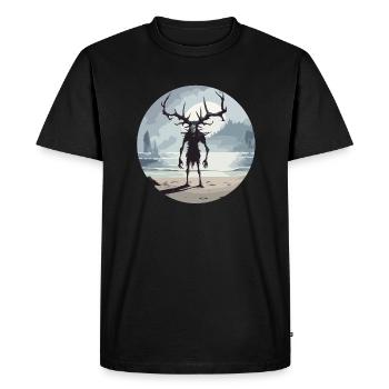 Wendigo / Evil Spirit / Possessive / Horror - Men's Premium Organic T-Shirt - black - Front - Nico (187cm)