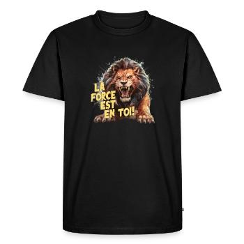 The strength is in you - Men's Premium Organic T-Shirt - black - Front - Nico (187cm)