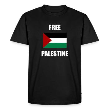 Palestine libre - T-shirt Premium bio Homme - noir - Devant - Nico (187cm)