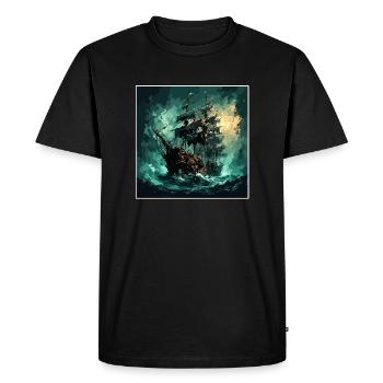 Ship / Boat / Anchor / Sea / Ocean / Captain - Men's Premium Organic T-Shirt - black - Front - Nico (187cm)