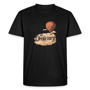 S’ÉLEVER AU-DESSUS DE L’ORDINAIRE - T-shirt Premium bio Homme - noir - Devant - Nico (187cm)