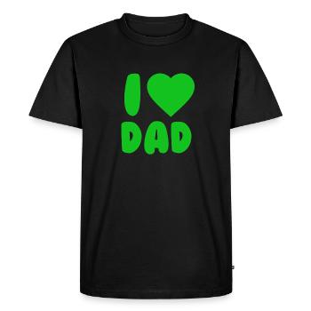 J’AIME PAPA Vert - T-shirt Premium bio Homme - noir - Devant - Nico (187cm)