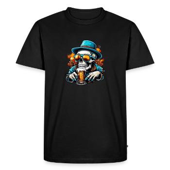 Skull / Skull / Skeleton / Gothic / Tattoo - Men's Premium Organic T-Shirt - black - Front - Nico (187cm)