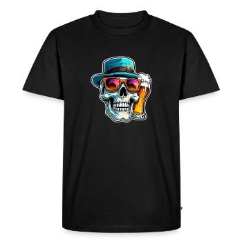 Skull / Skull / Skeleton / Gothic / Tattoo - Men's Premium Organic T-Shirt - black - Front - Nico (187cm)