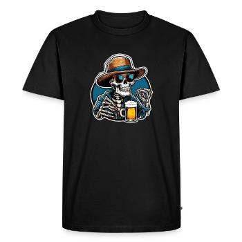 Skull / Skull / Skeleton / Gothic / Tattoo - Men's Premium Organic T-Shirt - black - Front - Nico (187cm)