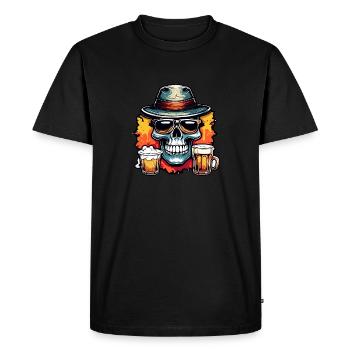 Skull / Skull / Skeleton / Gothic / Tattoo - Men's Premium Organic T-Shirt - black - Front - Nico (187cm)