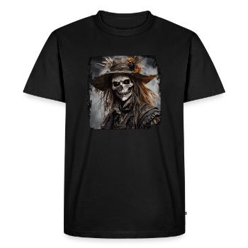 Scarecrow / Harvest Worker / Corn Field / Field - Men's Premium Organic T-Shirt - black - Front - Nico (187cm)