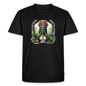 Tiki / Hawaii / Tropical / Island / Culture / Logo - Men's Premium Organic T-Shirt - black - Front - Nico (187cm)