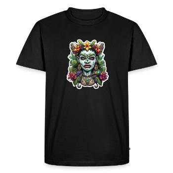 Tiki / Hawaï / Tropical / Île / Culture / Logo - T-shirt Premium bio Homme - noir - Devant - Nico (187cm)