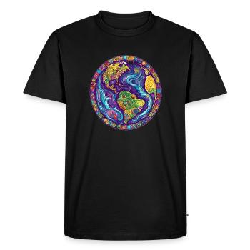 Notre planète Terre - T-shirt Premium bio Homme - noir - Devant - Nico (187cm)