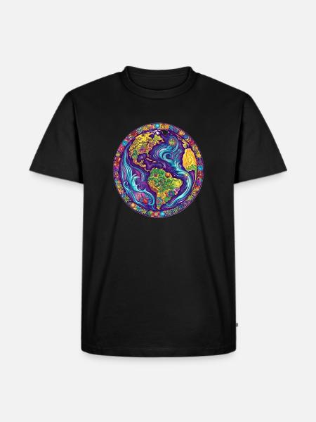 Unser Planet Erde - Männer Premium Bio T-Shirt - Schwarz