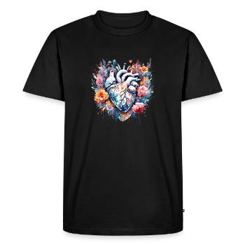 Heart / Mother's Day / Love / Holidays / Love - Men's Premium Organic T-Shirt - black - Front - Nico (187cm)